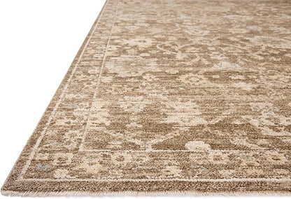 Loloi Chris Loves Julia Palma Collection PLM-09 Brown/Earth 2'-7" x 10'-0" Runner Rug Vintage Style Boho Living Room Bedroom Carpet