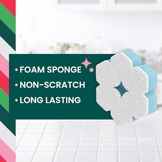 Scotch-Brite Snowflake Non Scratch Scrub Sponge, 1 Pack - Image 2