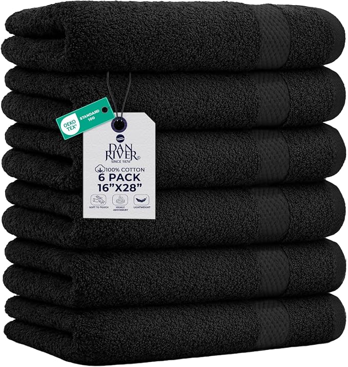 DAN RIVER 6-Pack Premium Hand Towels by DanRiver