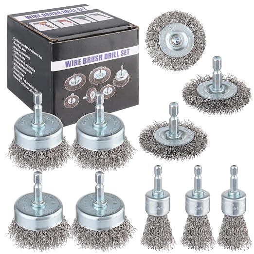 Rocaris 10-Pack Carbon Steel Wire Wheel, Pen Brush Set by Rocaris