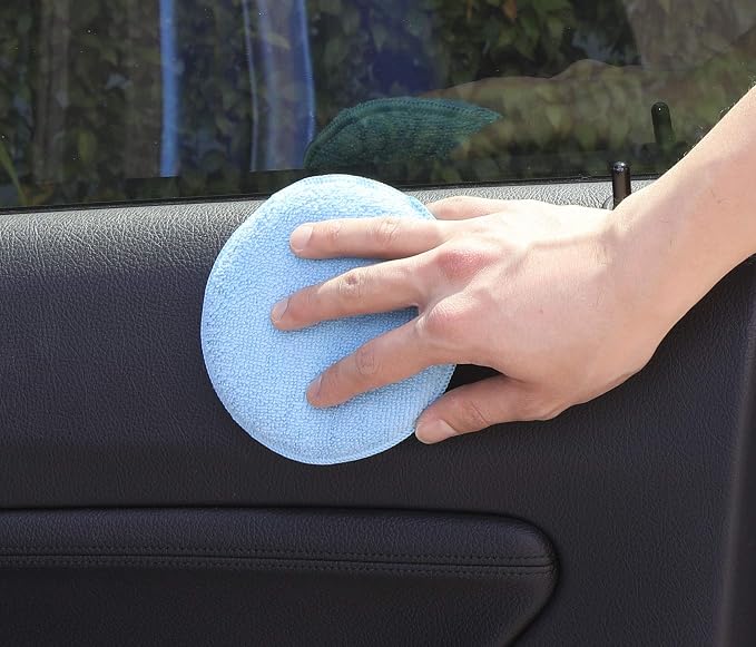 SimpleHouseware Car Wash Sponge Wax Microfiber Applicator Pads - Image 5