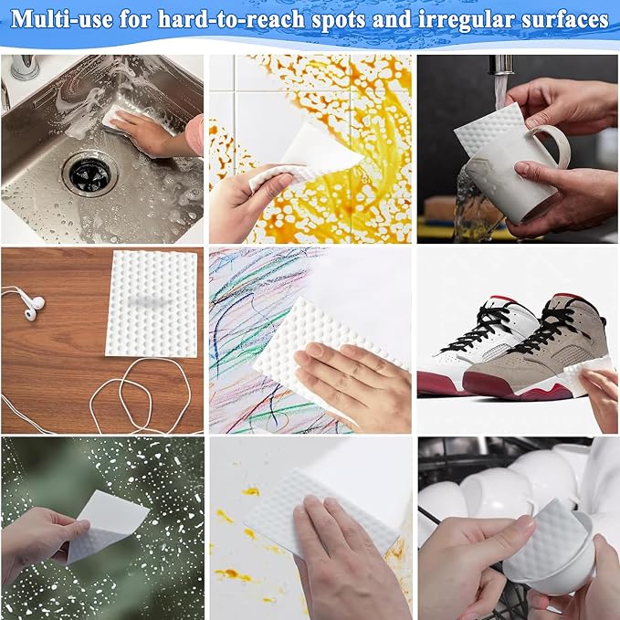 Magic Sponge Eraser Sheets, Thin Disposable Magic Cleaning Pads Wipes - Image 2