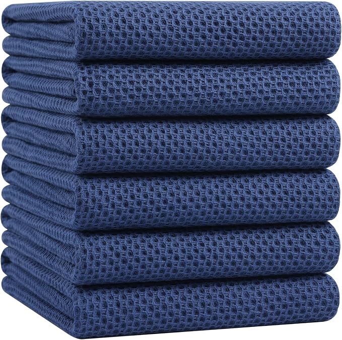 Homaxy 100% Cotton Waffle Weave Kitchen Dish Towels, Ultra Soft Absorbent Quick by Homaxy