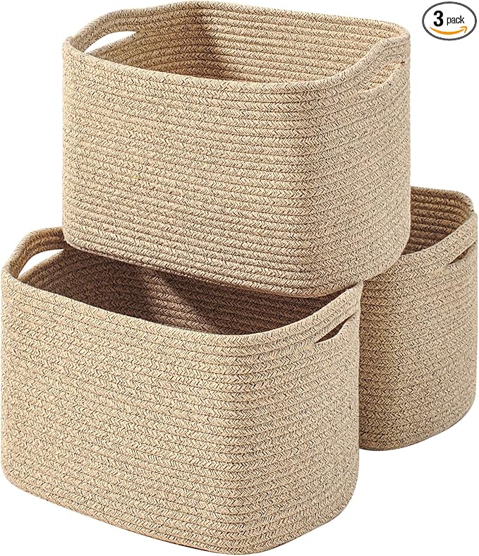 Decorative Storage Baskets for Organizing Shelves, Toy Basket for Nursery by ICERZCZ