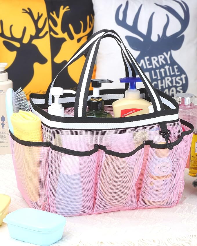 XL Mesh Shower Caddy Portable Shower Bag - Image 4