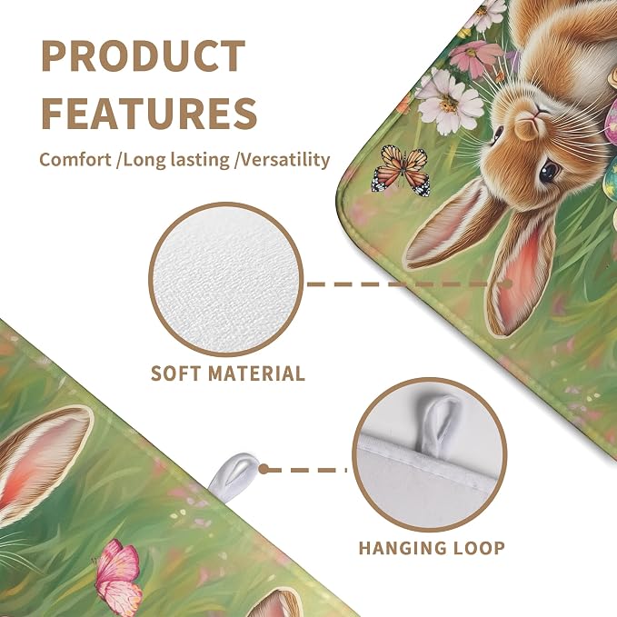Easter Bunny Eggs Dish Drying Mat - Image 3