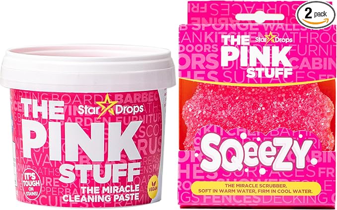 Stardrops - The Pink Stuff Miracle Cleaning Paste & SQeeZY Scrubber Sponge by ThePinkStuff