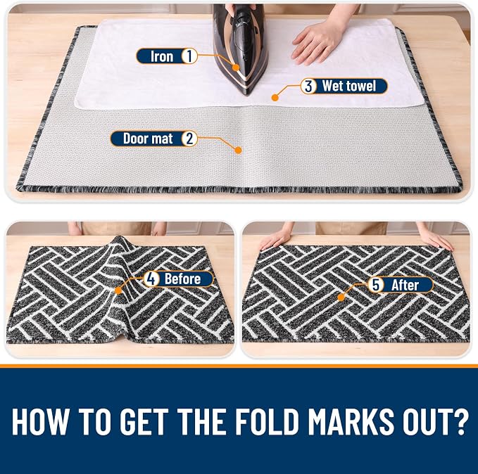 OLANLY Indoor Door Mat, 48x32 Inch, Dirt Resistant and Absorbent, Non-Slip - Image 8