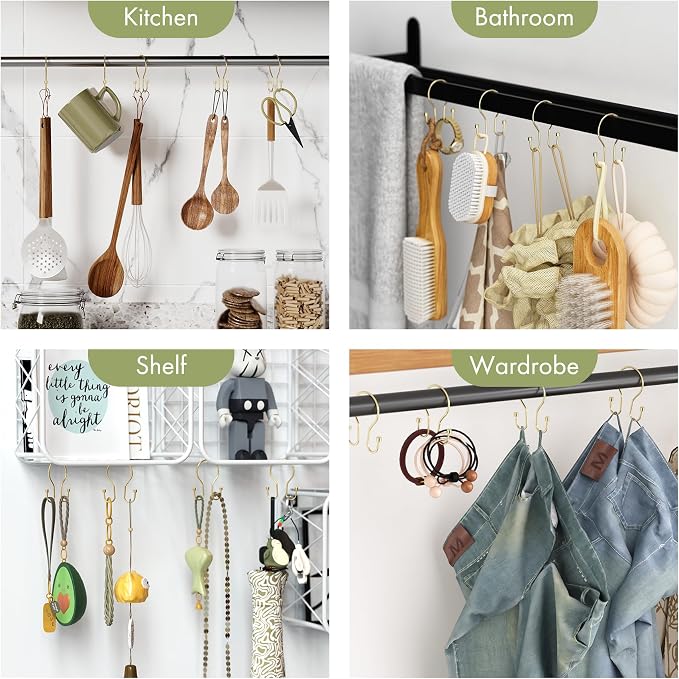 AmazerBath Shower Curtain Hooks, Shower Curtain Rings - Image 6