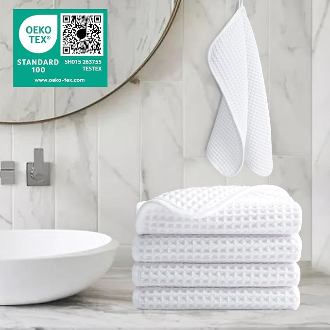 POLYTE 430 GSM Microfiber Lint Free Washcloth Face Towel, 13 x 13 in, 4 Pack - Image 5
