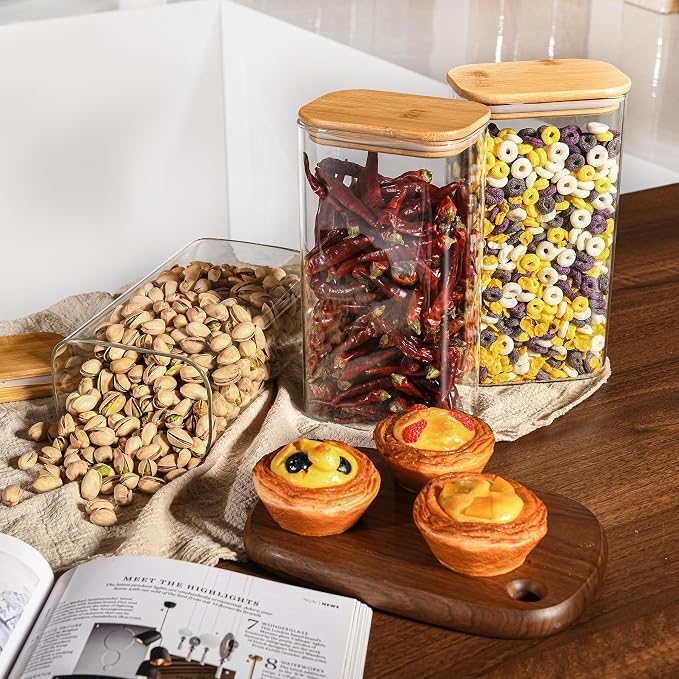 56oz Rectangle Airtight Glass Storage Containers - Image 6