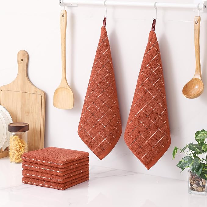 Homaxy 100% Cotton Terry Kitchen Dish Cloths, Ultra Soft and Absorbent Dish - Image 6