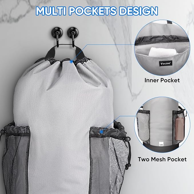 BALEINE 120L Laundry Bag Backpack, 900D Oxford Fabric Large Travel Laundry Bags - Image 3