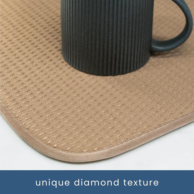 S&T INC. Dish Drying Mat XL, 18” x 24”, Absorbent Microfiber Kitchen Counter Mat - Image 3