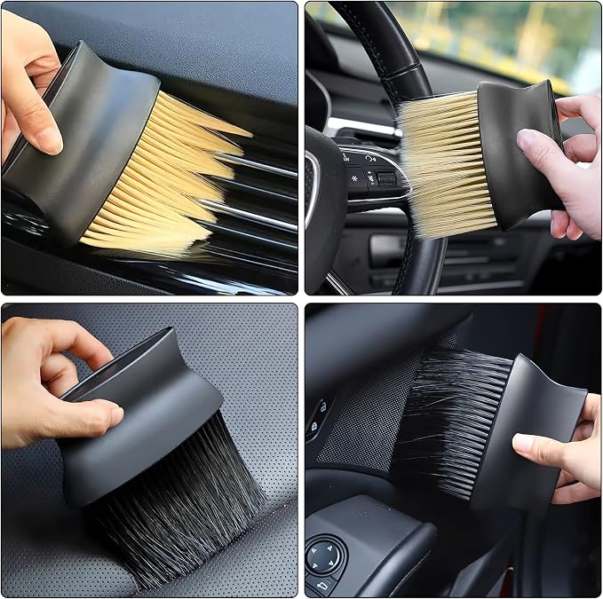 2 Pack Car Air Outlet Cleaning Brush Auto Interior Detailing Dust Brush Soft - Image 7