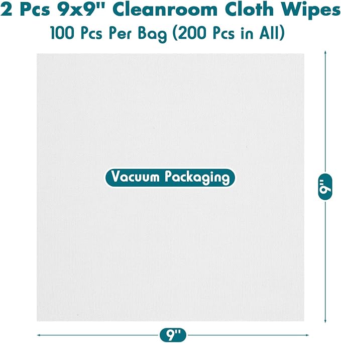 100 Pcs Cleanroom Cloth Wipes Microfiber Lint Free Cloth Disposable Clean - Image 5