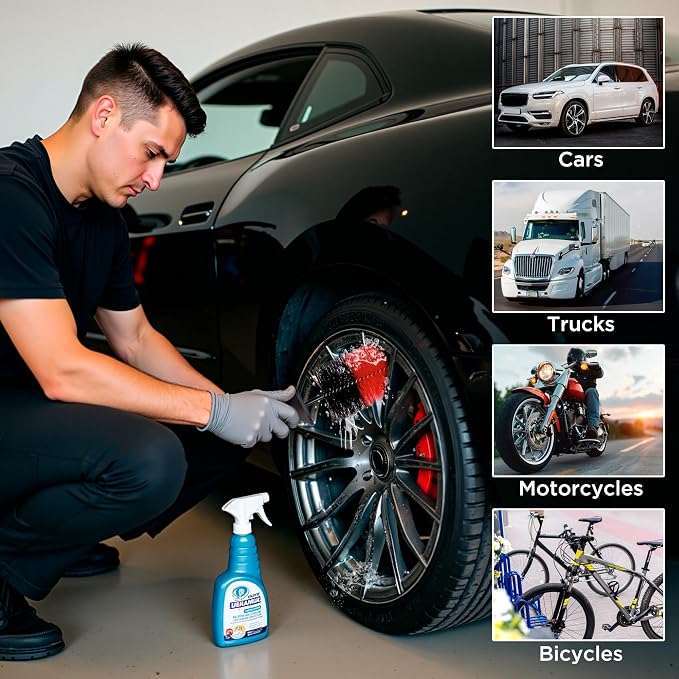 TAKAVU Premium Wheel & Tire Brush, Long Bristle Detailing Brush - Image 7