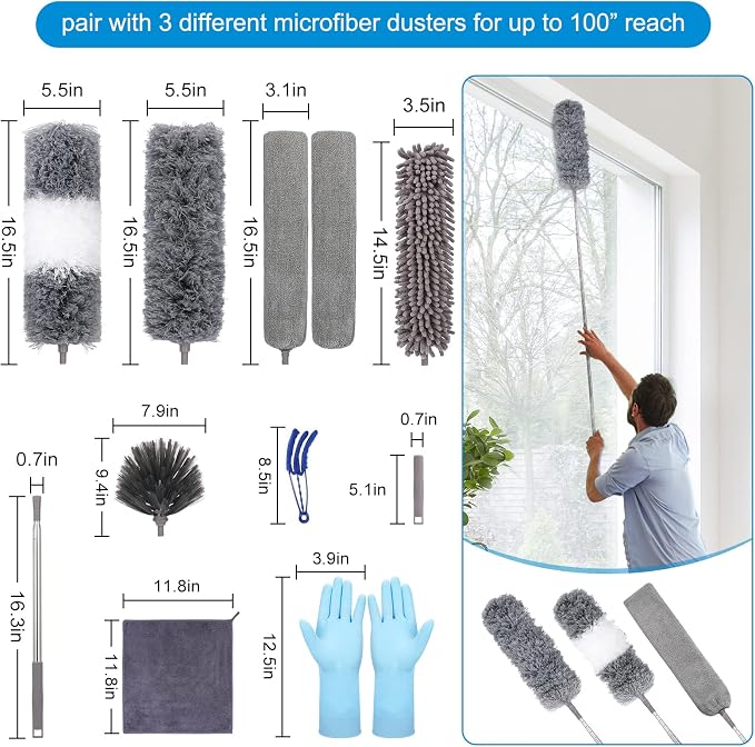 Microfiber Extendable Feather Duster - Image 6