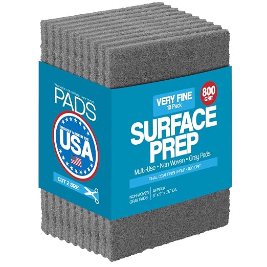 6" X 9" Non-Woven Grey Scuff Pads by PeachtreeWoodworkingSupply