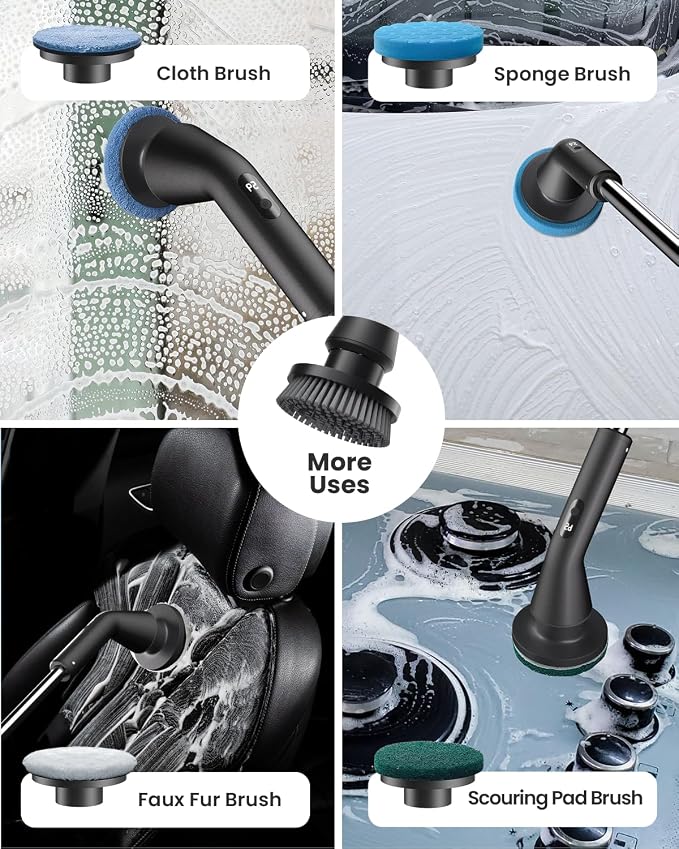 Leebein Electric Spin Scrubber, 2026 Upgraded Cordless Cleaning Brush Bathroom - Image 7