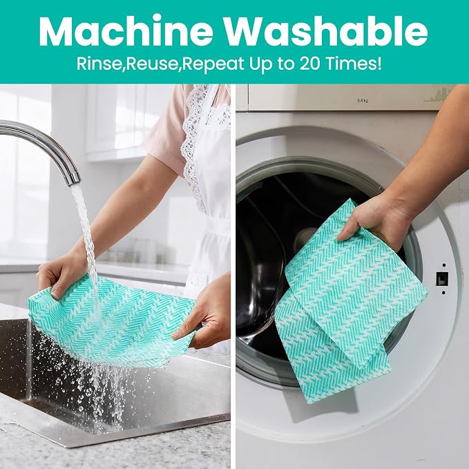 Reusable Cleaning Towels Reusable Cloths Dish Cloths, Disposabel Dry Kitchen - Image 6