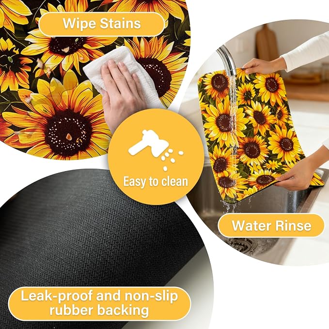 Sunflower Dish Drying Mat 24" x 16" - Image 7