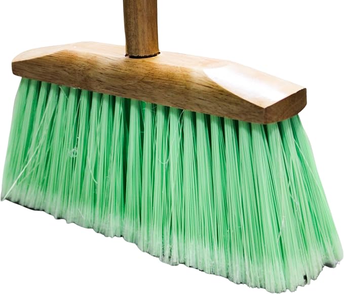 Indoor/Outdoor Heavy Duty Wooden Broom Brush, Head Replacement Soft bristles by BLYSK