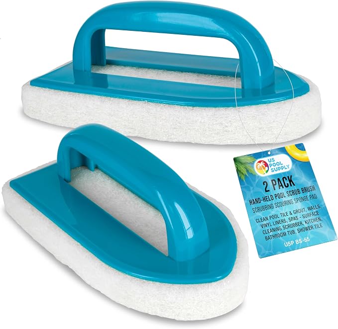 U.S. Pool Supply Hand-Held Pool Scrub Brush, 2 Pack by USPoolSupply