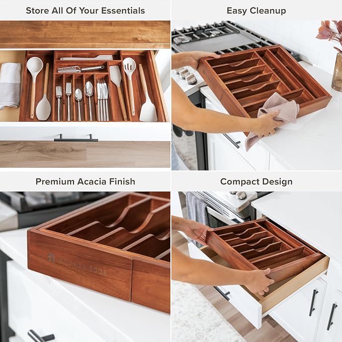 KitchenEdge Premium Silverware, Flatware and Utensil Organizer - Image 3
