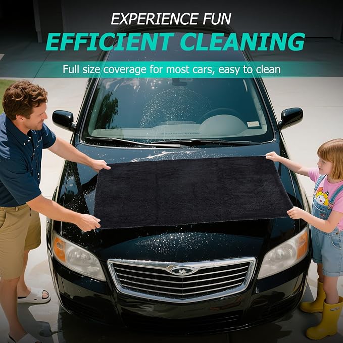 Microfiber Towels For Cars 2-Pack Car Drying Towel 1300 Gsm Ultra-Large Soft - Image 6