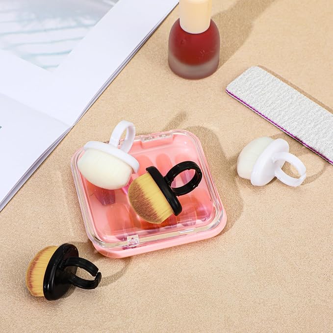 4 Pcs Dust Brush for Nails, Nail Brush Duster Soft Nail Brushes Portable Nails - Image 4
