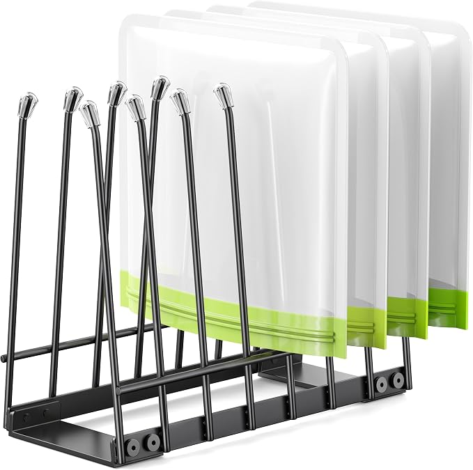 Plastic Bag Drying Rack, Metal Reusable Silicone Ziplock Bag & Bottle Drying by niffgaff