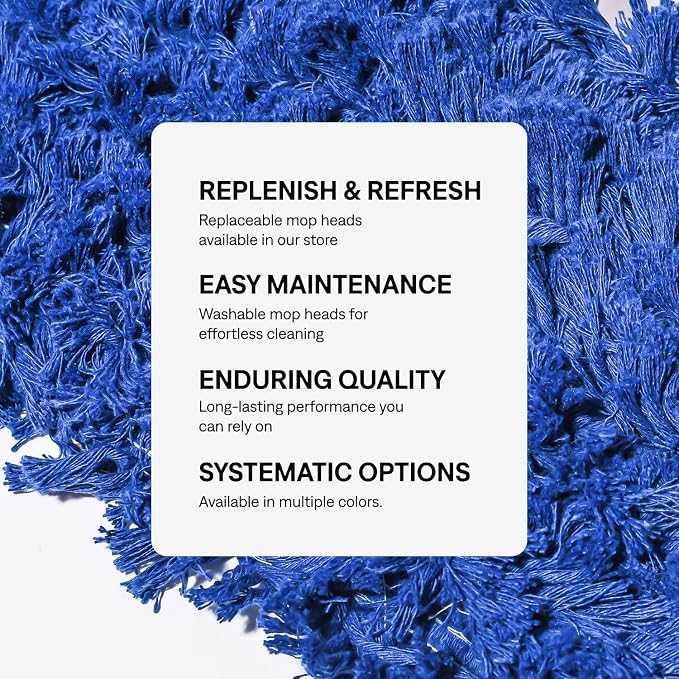 48 Inch Blue Commercial Dust Mop & Floor Sweeper - Image 7
