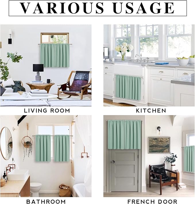 RYB HOME Rod Pocket Blackout Curtains - Image 7
