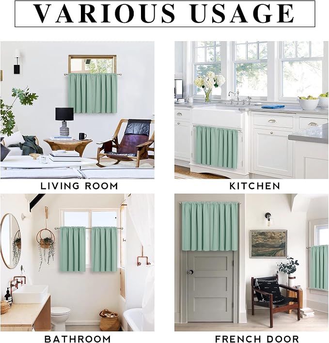 RYB HOME Bathroom Window Curtains - Image 7