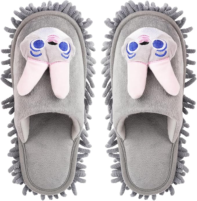Liitrton Mop Slippers Cartoon Mop Shoes, Washable Microfiber Slippers by Liitrton