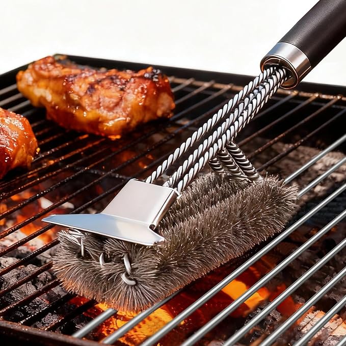 Grill Brush with Scraper by AOZOY