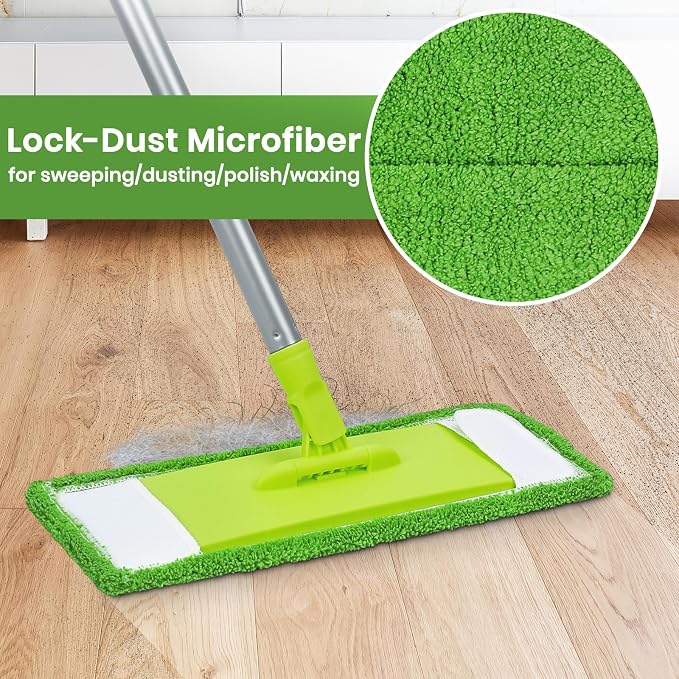 Mops for Floor Cleaning with 2 Different Washable Mop Refill Pads Hardwood - Image 3