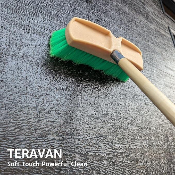 Teravan Green Flow Through Brush Head, 10-Inch Extra Soft Bristle Brush - Image 7