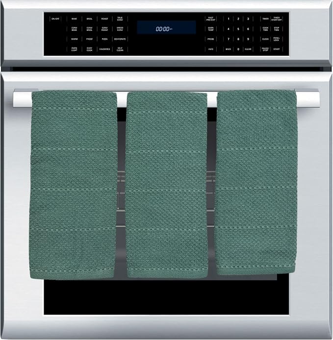 Serafina Home Dark Emerald Green Kitchen Hand Dish Towels: Oversized 28" x 18" - Image 6