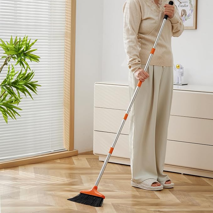 Broom and Dustpan Set Lightweight Upright Lobby Broom and Dust Pan Combo - Image 5
