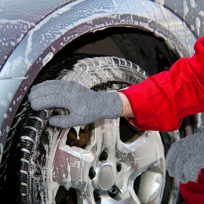Bencailor 6 Pairs Microfiber Dusting Gloves, Dusting Cleaning Gloves Microfiber - Image 4