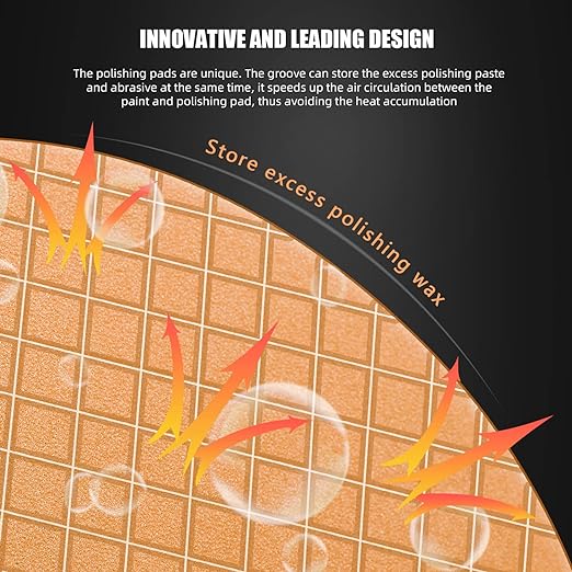 Orange Light Cut Pad, Buffing Polishing Pads, SPTA 1Pc 6.5 Inch Face - Image 5