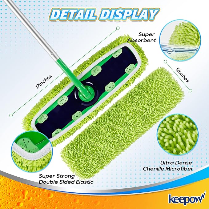 KEEPOW Reusable XL Mop Pads Compatible - Image 3
