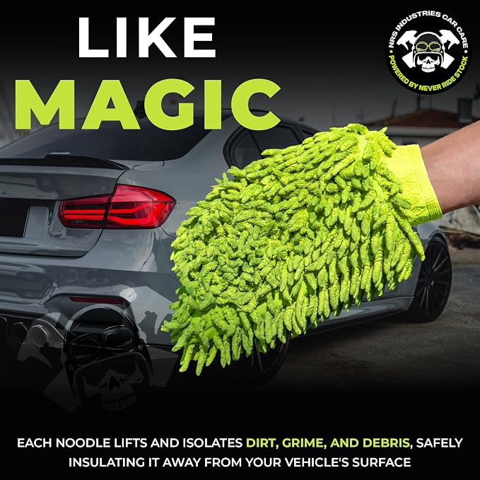 4 Pack Microfiber Car Wash Mitt | Ultra-Soft Chenille | Car Wash Detailing | - Image 4