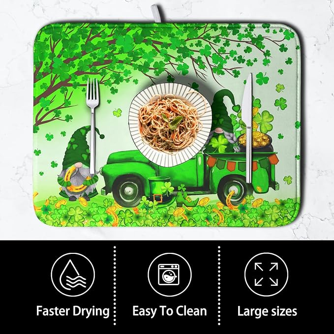 St Patricks Day Shamrock Drying Mat - Image 4