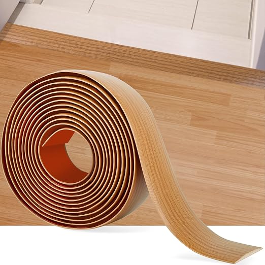 16.4Ft Floor Transition Strip Self Adhesive Vinyl Cover Floor Strip Flat by MYFAMIREA