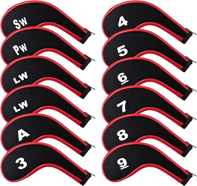 Golf 12pcs Thick Synthetic Golf Iron Head Covers Set Headcover Fit All Brands by Unknown