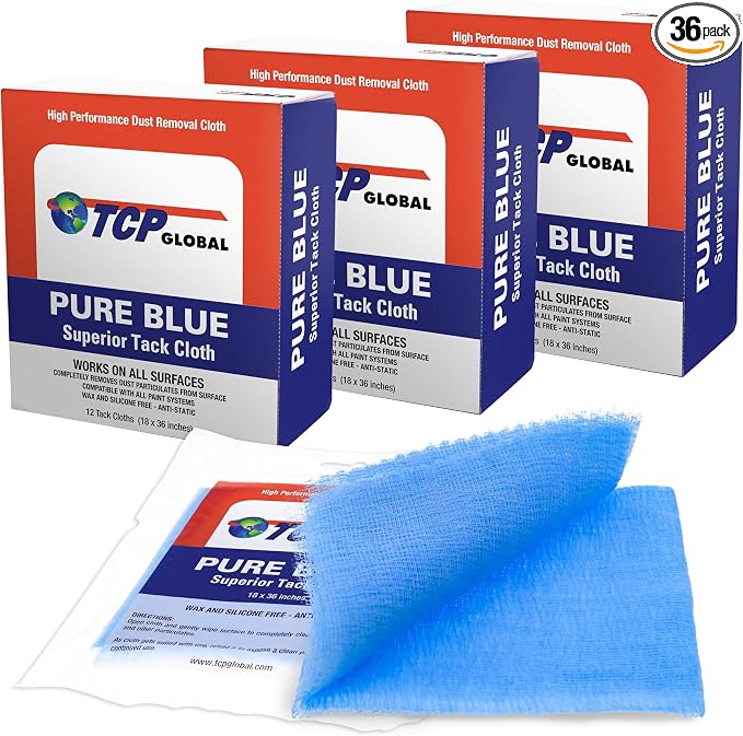 TCP Global - Pure Blue Superior Tack Cloths - Tack Rags - Automotive Car by TCPGlobal