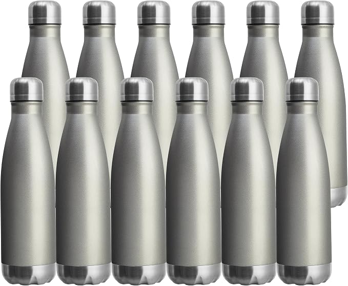 MEWAY 17oz Sport Water Bottle 12 Pack Vacuum Insulated Stainless Steel by MEWAY